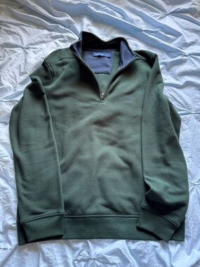 Nautica Men's Olive Green Half-Zip Pullover